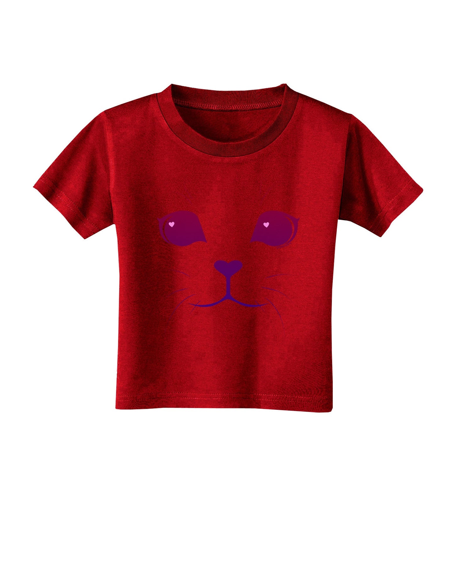Heart Kitten Toddler T-Shirt Dark by-Toddler T-Shirt-TooLoud-Red-2T-Davson Sales