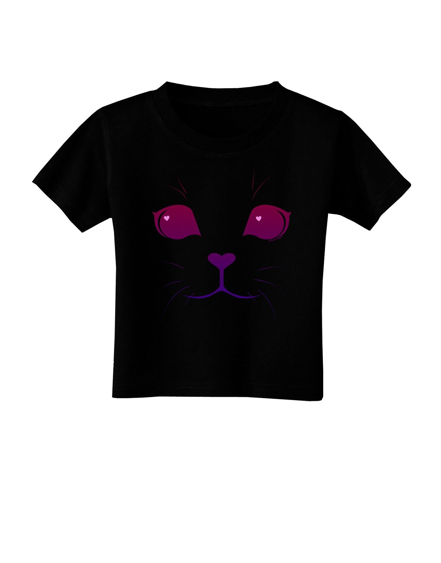 Heart Kitten Toddler T-Shirt Dark by-Toddler T-Shirt-TooLoud-Black-2T-Davson Sales