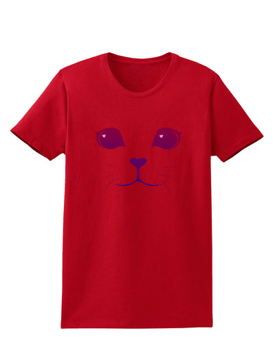 Heart Kitten Womens Dark T-Shirt-TooLoud-Red-X-Small-Davson Sales