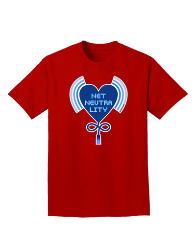 Heart Net Neutrality Adult Dark T-Shirt-Mens T-Shirt-TooLoud-Red-Small-Davson Sales