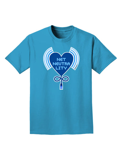 Heart Net Neutrality Adult Dark T-Shirt-Mens T-Shirt-TooLoud-Turquoise-Small-Davson Sales