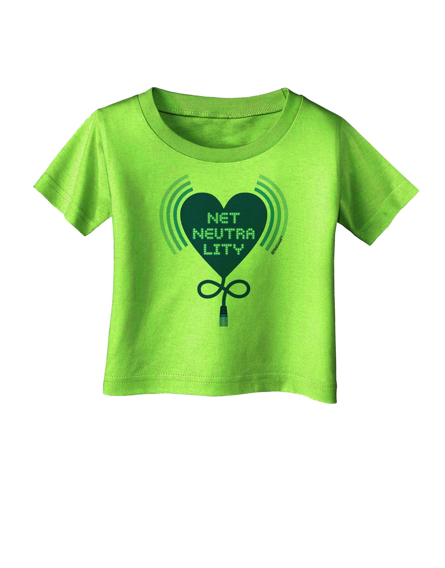Heart Net Neutrality Infant T-Shirt-Infant T-Shirt-TooLoud-Lime-Green-06-Months-Davson Sales