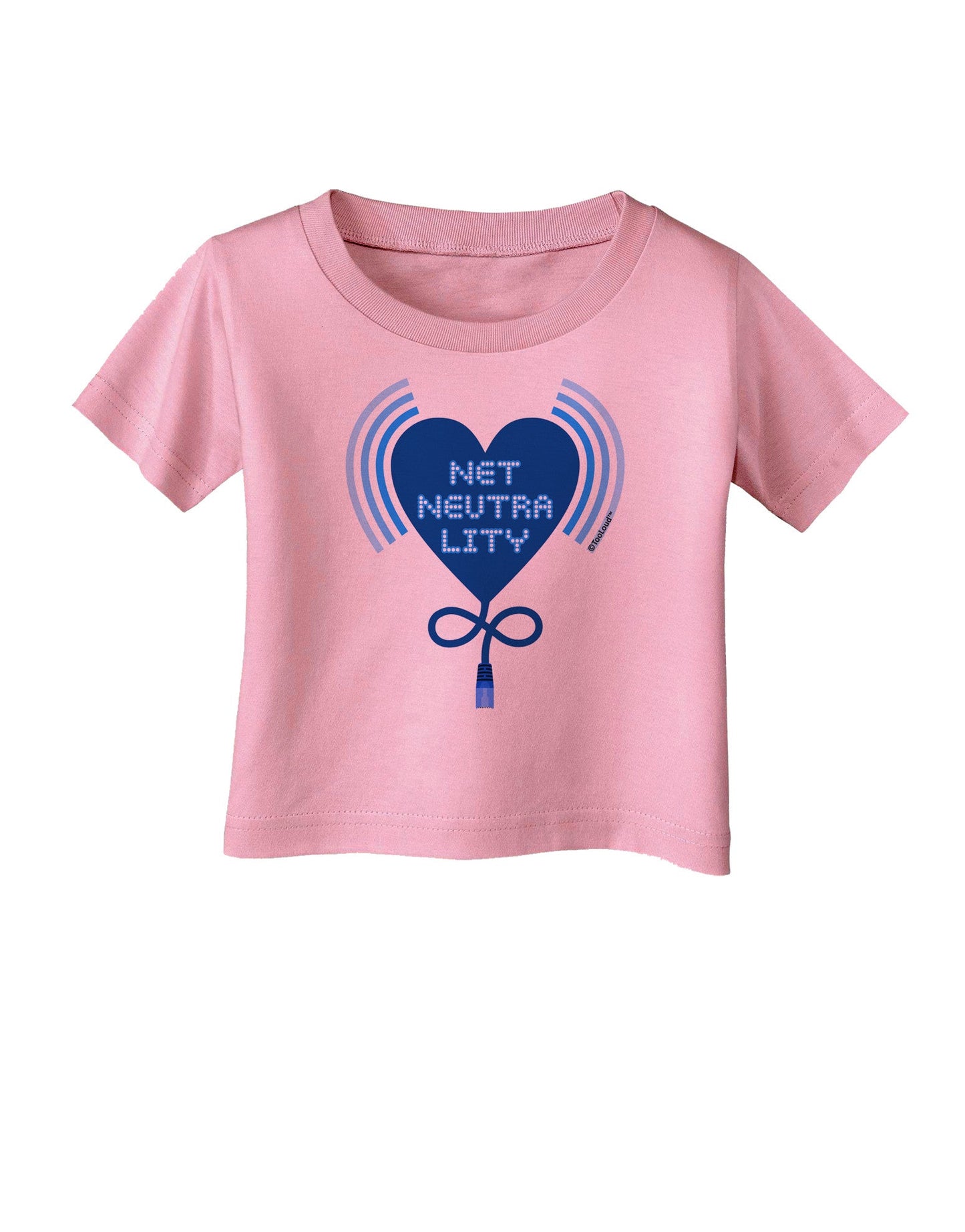 Heart Net Neutrality Infant T-Shirt-Infant T-Shirt-TooLoud-Candy-Pink-06-Months-Davson Sales