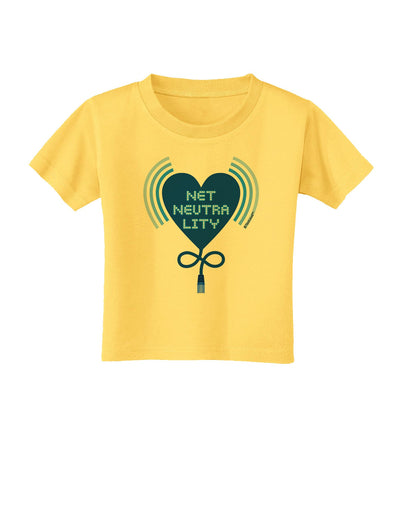 Heart Net Neutrality Toddler T-Shirt-Toddler T-Shirt-TooLoud-Yellow-2T-Davson Sales