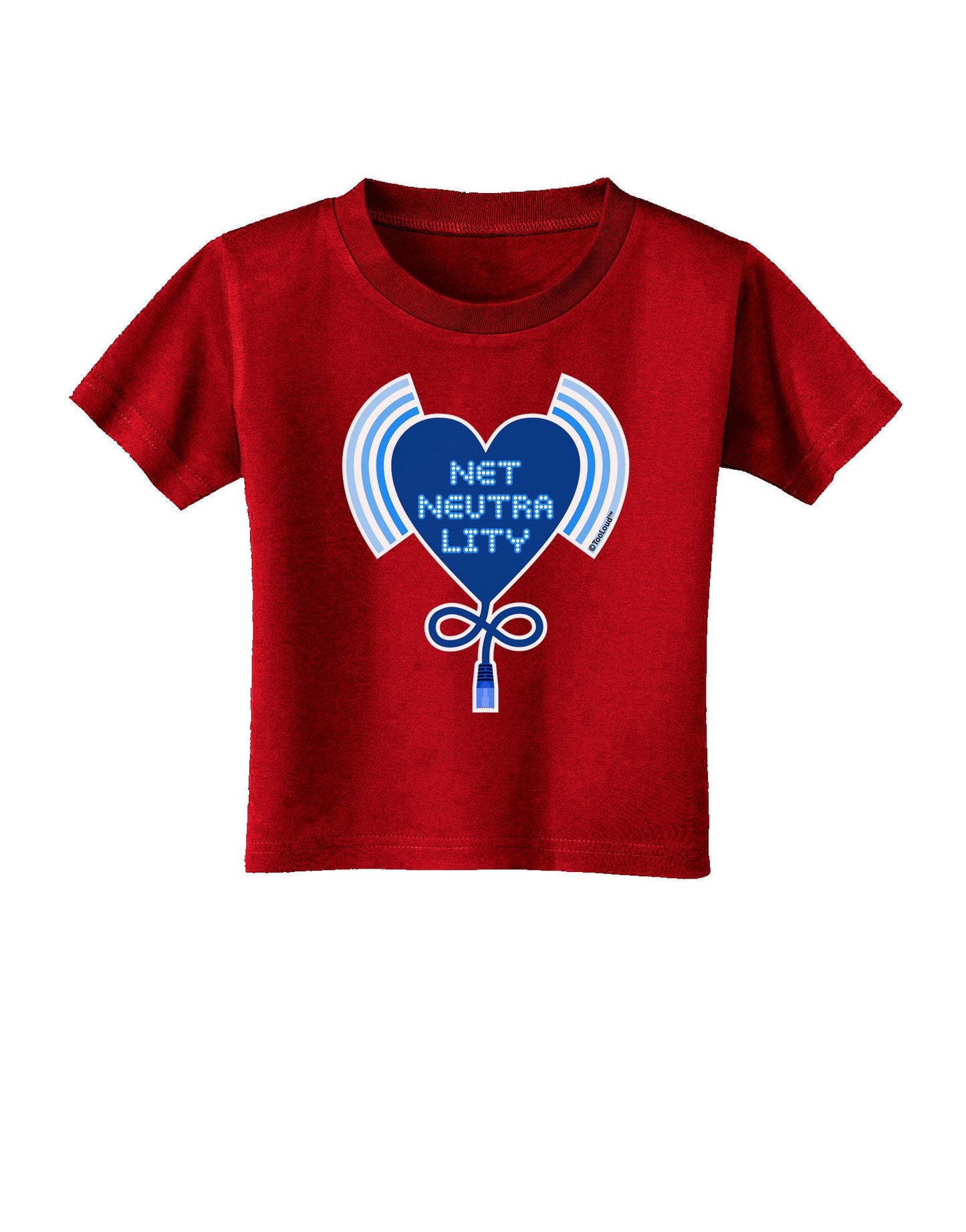 Heart Net Neutrality Toddler T-Shirt Dark-Toddler T-Shirt-TooLoud-Red-2T-Davson Sales