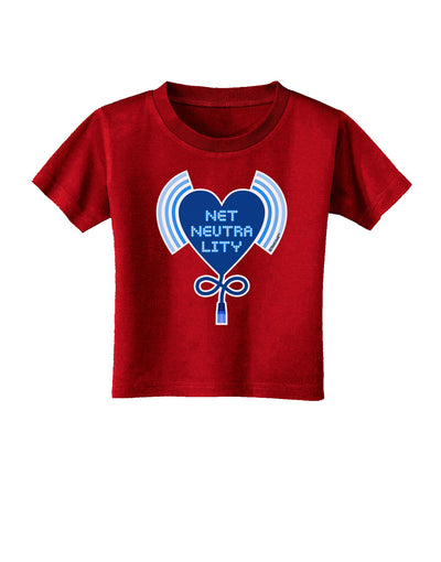 Heart Net Neutrality Toddler T-Shirt Dark-Toddler T-Shirt-TooLoud-Red-2T-Davson Sales