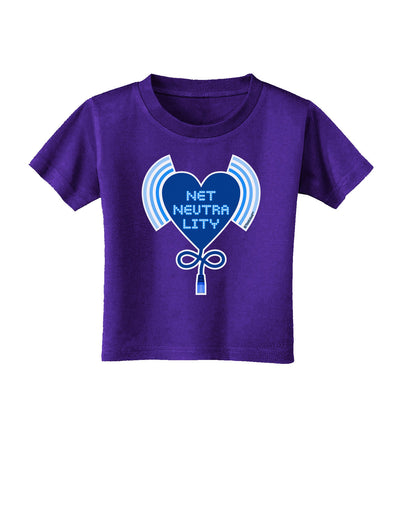 Heart Net Neutrality Toddler T-Shirt Dark-Toddler T-Shirt-TooLoud-Purple-2T-Davson Sales