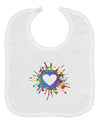 Heart Paint Splatter Baby Bib