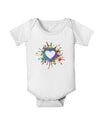 Heart Paint Splatter Baby Romper Bodysuit-Baby Romper-TooLoud-White-06-Months-Davson Sales