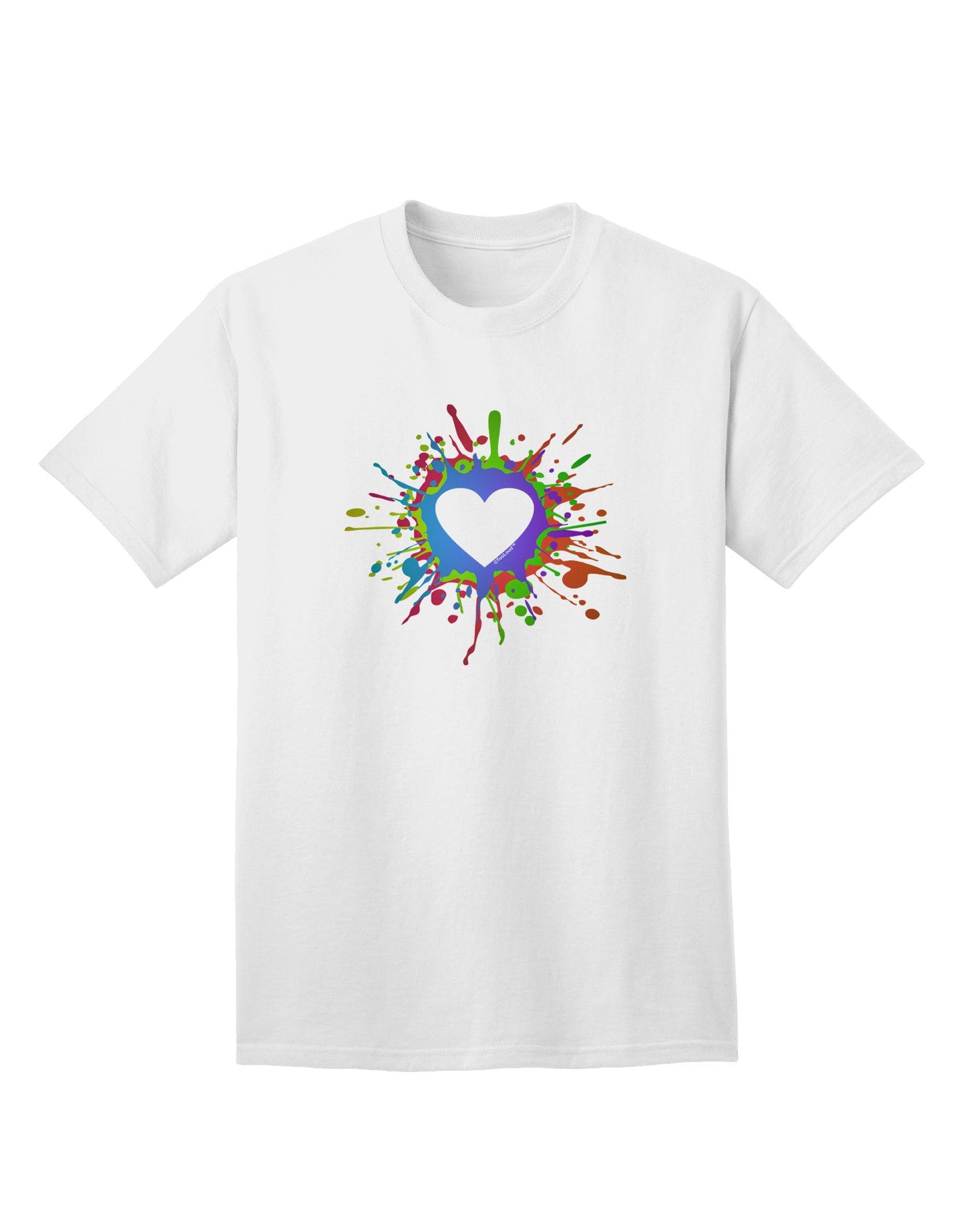 Heart Paint Splatter - Premium Adult T-Shirt for Contemporary Style-Mens T-shirts-TooLoud-White-Small-Davson Sales