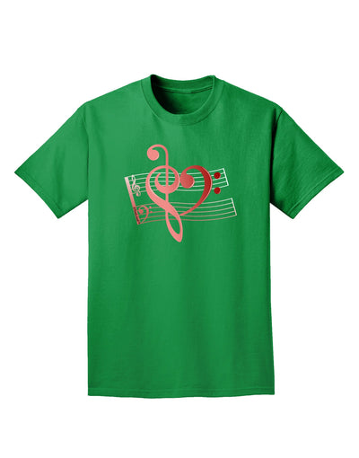 Heart Sheet Music Adult Dark T-Shirt-Mens T-Shirt-TooLoud-Kelly-Green-Small-Davson Sales