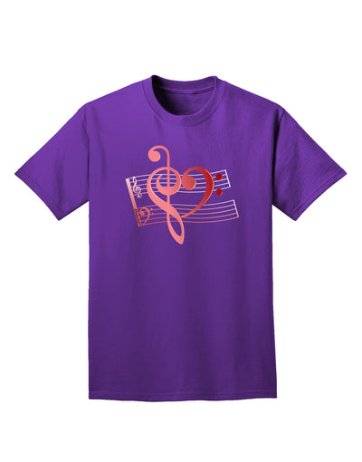 Heart Sheet Music Adult Dark T-Shirt-Mens T-Shirt-TooLoud-Purple-Small-Davson Sales