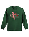 Heart Sheet Music Adult Long Sleeve Dark T-Shirt-TooLoud-Dark-Green-Small-Davson Sales