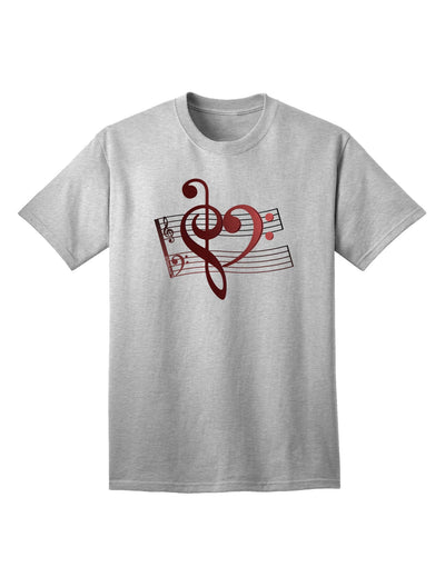 Heart Sheet Music Adult T-Shirt-Mens T-Shirt-TooLoud-AshGray-Small-Davson Sales