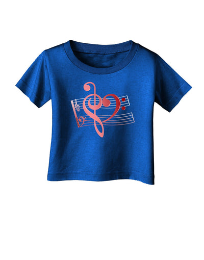 Heart Sheet Music Infant T-Shirt Dark-Infant T-Shirt-TooLoud-Royal-Blue-06-Months-Davson Sales