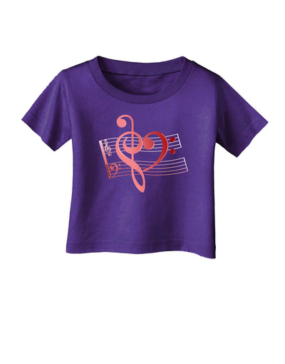 Heart Sheet Music Infant T-Shirt Dark-Infant T-Shirt-TooLoud-Purple-06-Months-Davson Sales
