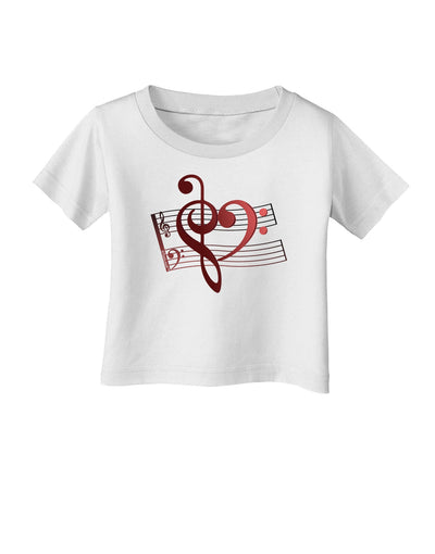 Heart Sheet Music Infant T-Shirt-Infant T-Shirt-TooLoud-White-06-Months-Davson Sales