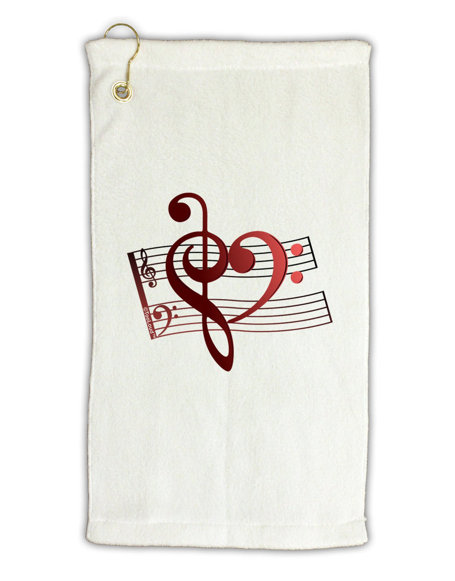 Heart Sheet Music Micro Terry Gromet Golf Towel 16 x 25 inch-Golf Towel-TooLoud-White-Davson Sales