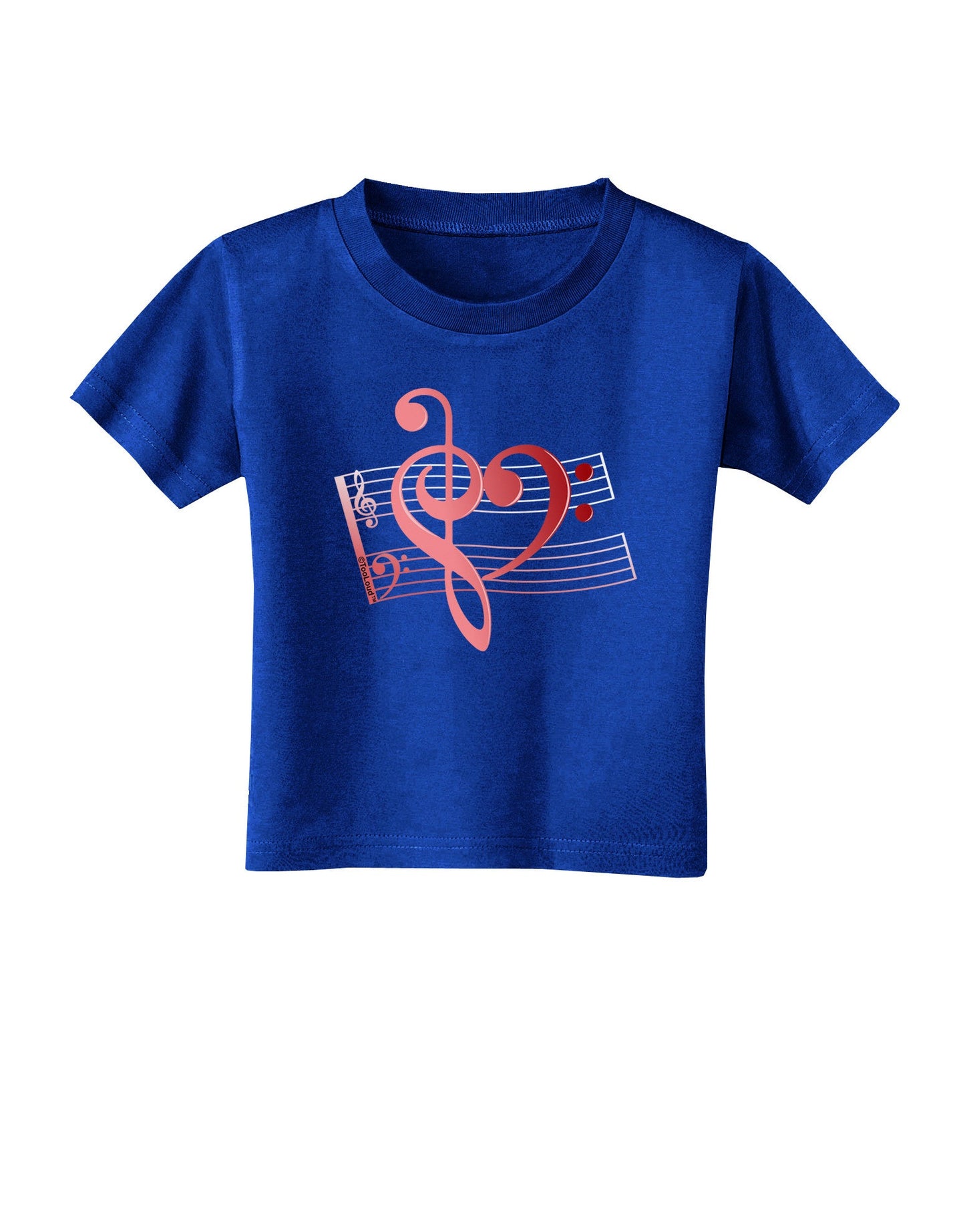 Heart Sheet Music Toddler T-Shirt Dark-Toddler T-Shirt-TooLoud-Royal-Blue-2T-Davson Sales
