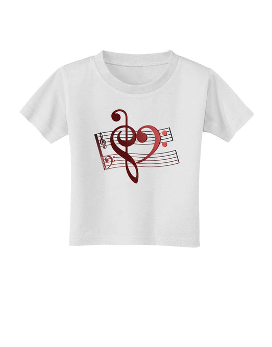 Heart Sheet Music Toddler T-Shirt-Toddler T-Shirt-TooLoud-White-2T-Davson Sales