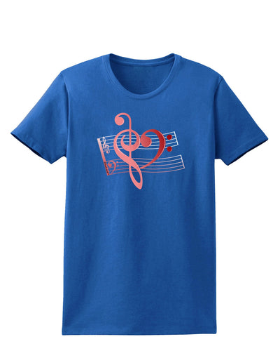 Heart Sheet Music Womens Dark T-Shirt-Womens T-Shirt-TooLoud-Royal-Blue-X-Small-Davson Sales