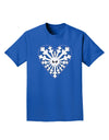 Heart Snowflake Christmas Adult Dark T-Shirt-Mens T-Shirt-TooLoud-Royal-Blue-Small-Davson Sales