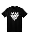 Heart Snowflake Christmas Adult Dark V-Neck T-Shirt-TooLoud-Black-Small-Davson Sales