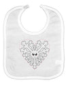 Heart Snowflake Christmas Baby Bib