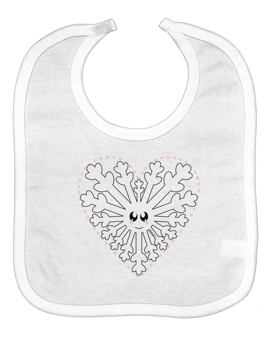 Heart Snowflake Christmas Baby Bib