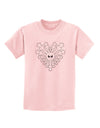 Heart Snowflake Christmas Childrens T-Shirt-Childrens T-Shirt-TooLoud-PalePink-X-Small-Davson Sales