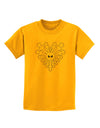 Heart Snowflake Christmas Childrens T-Shirt-Childrens T-Shirt-TooLoud-Gold-X-Small-Davson Sales