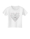 Heart Snowflake Christmas Toddler T-Shirt-Toddler T-Shirt-TooLoud-White-2T-Davson Sales