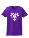 Heart Snowflake Christmas Womens Dark T-Shirt-TooLoud-Purple-X-Small-Davson Sales