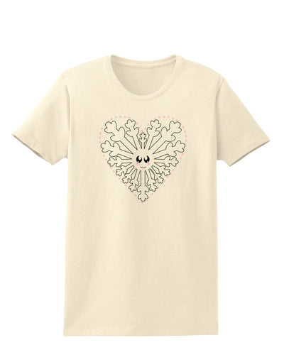 Heart Snowflake Christmas Womens T-Shirt-Womens T-Shirt-TooLoud-Natural-X-Small-Davson Sales
