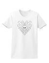 Heart Snowflake Christmas Womens T-Shirt-Womens T-Shirt-TooLoud-White-X-Small-Davson Sales