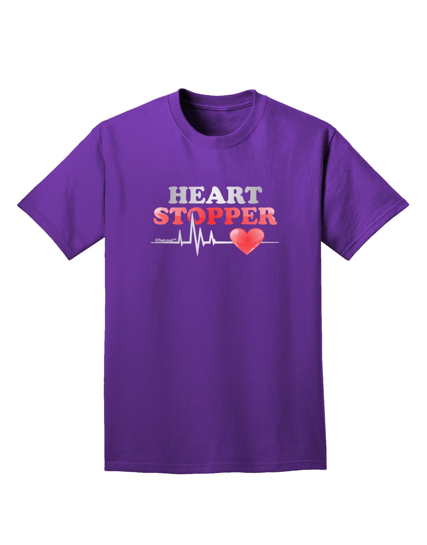 Heart Stopper Adult Dark T-Shirt-Mens T-Shirt-TooLoud-Purple-Small-Davson Sales