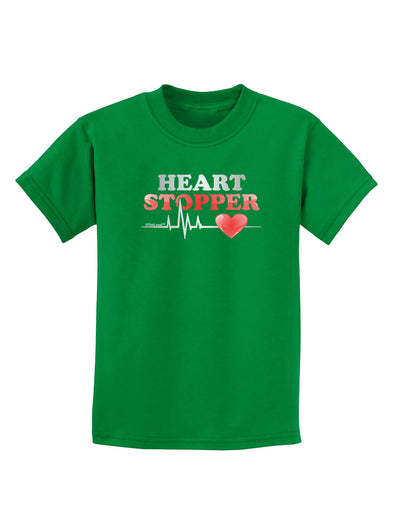 Heart Stopper Childrens Dark T-Shirt-Childrens T-Shirt-TooLoud-Kelly-Green-X-Small-Davson Sales