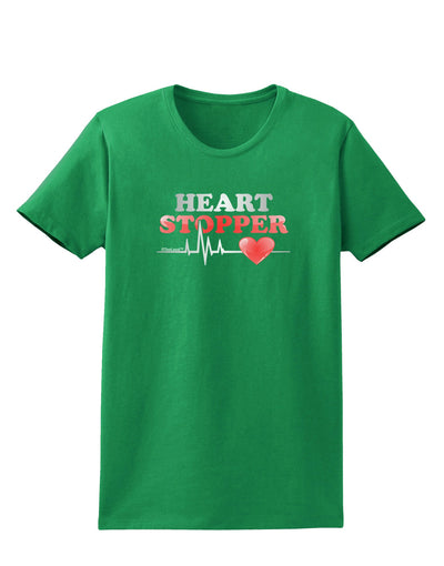 Heart Stopper Womens Dark T-Shirt-TooLoud-Kelly-Green-X-Small-Davson Sales