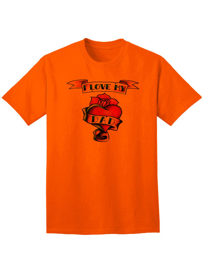 Heart Tattoo I Love My Dad Adult T-Shirt-Mens T-shirts-TooLoud-Orange-Small-Davson Sales