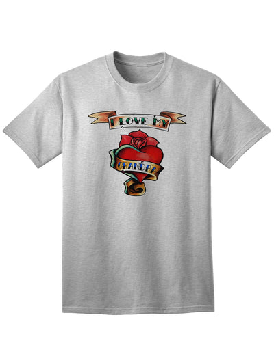 Heart Tattoo I Love My Grandpa Adult T-Shirt-Mens T-shirts-TooLoud-AshGray-Small-Davson Sales