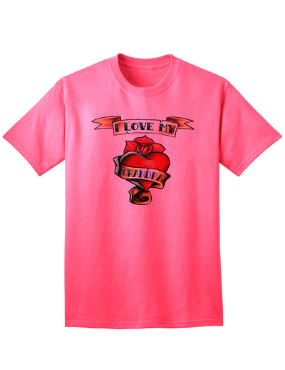 Heart Tattoo I Love My Grandpa Adult T-Shirt-Mens T-shirts-TooLoud-Neon-Pink-Small-Davson Sales