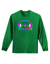 Heart Trance Adult Long Sleeve Dark T-Shirt-TooLoud-Kelly-Green-Small-Davson Sales