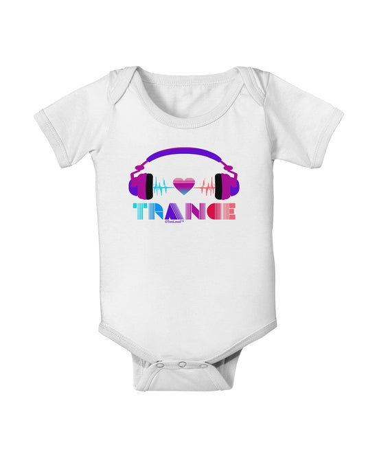 Heart Trance Baby Romper Bodysuit-Baby Romper-TooLoud-White-06-Months-Davson Sales
