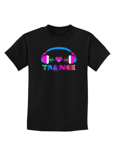 Heart Trance Childrens Dark T-Shirt-Childrens T-Shirt-TooLoud-Black-X-Small-Davson Sales