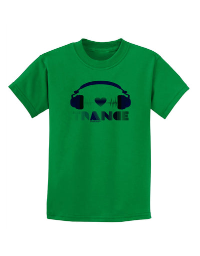 Heart Trance Childrens T-Shirt-Childrens T-Shirt-TooLoud-Kelly-Green-X-Small-Davson Sales