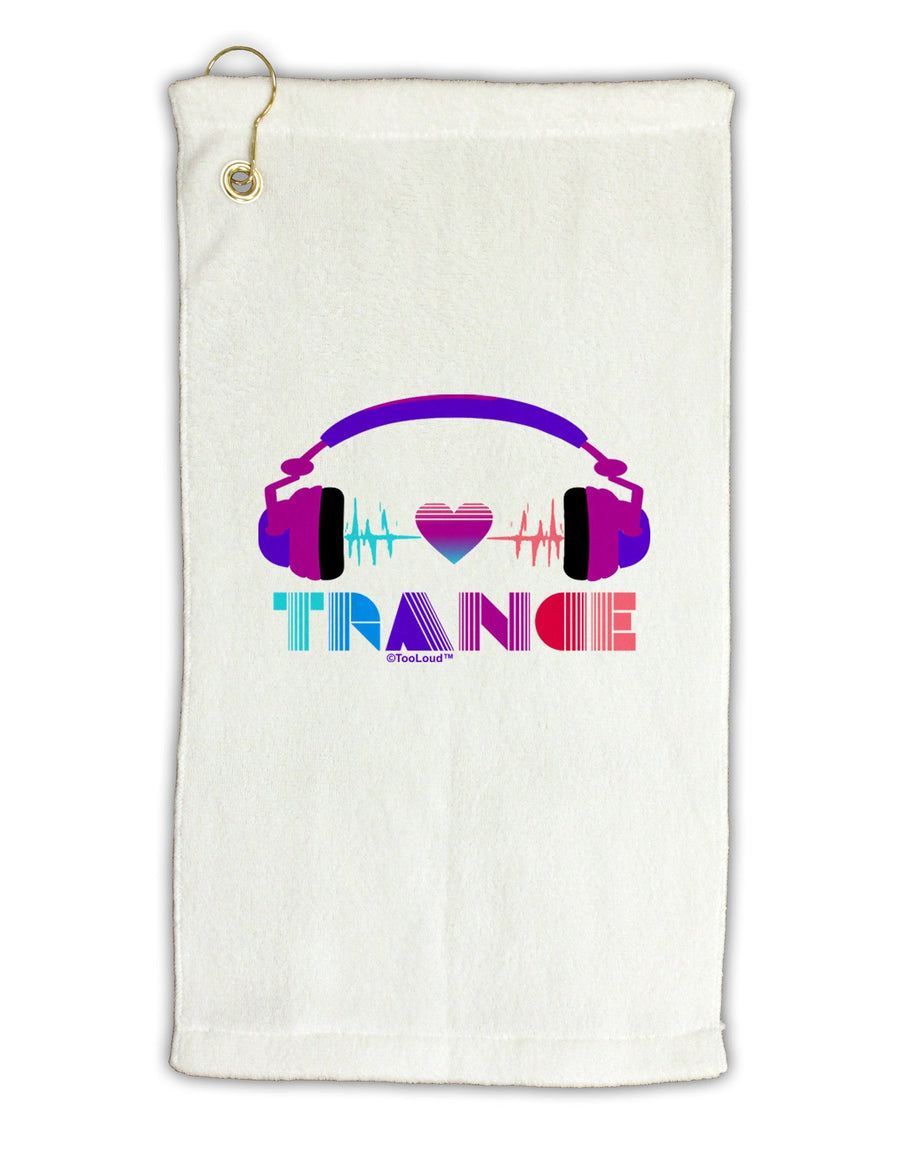 Heart Trance Micro Terry Gromet Golf Towel 16 x 25 inch-Golf Towel-TooLoud-White-Davson Sales