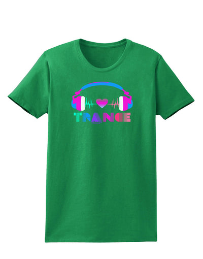 Heart Trance Womens Dark T-Shirt-TooLoud-Kelly-Green-X-Small-Davson Sales