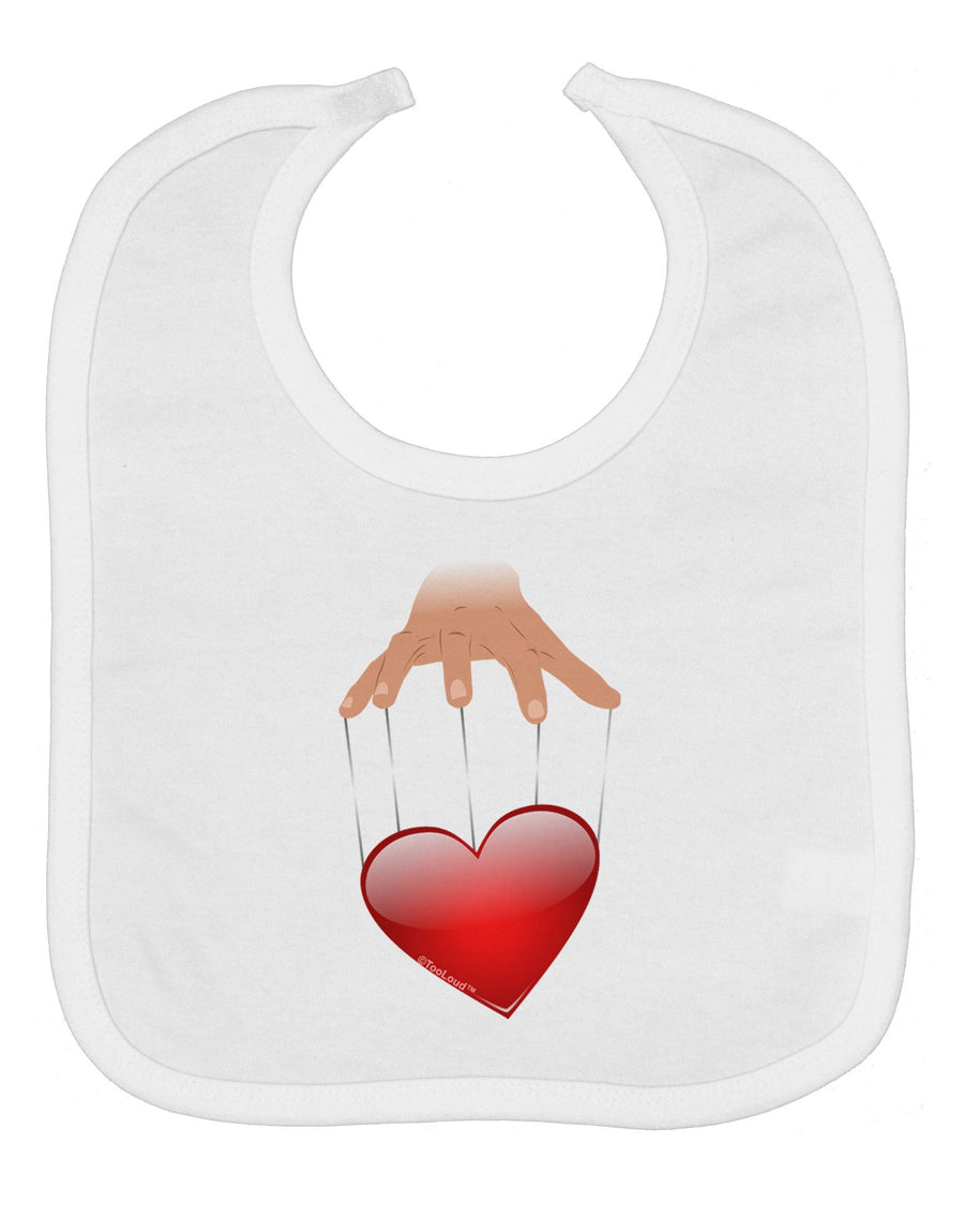 Heart on Puppet Strings Baby Bib