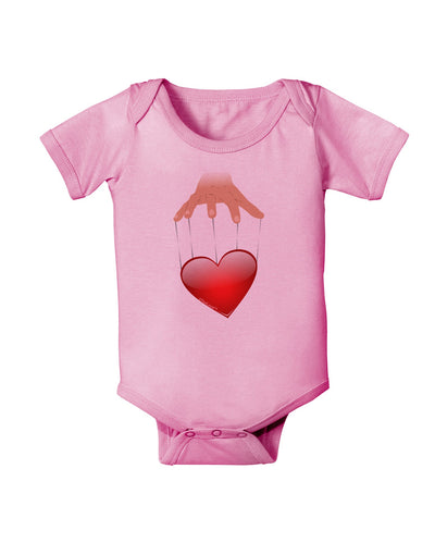 Heart on Puppet Strings Baby Romper Bodysuit-Baby Romper-TooLoud-Pink-06-Months-Davson Sales