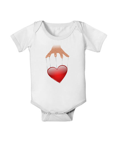 Heart on Puppet Strings Baby Romper Bodysuit-Baby Romper-TooLoud-White-06-Months-Davson Sales